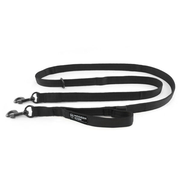 Double Snap Lead with Handle - Black